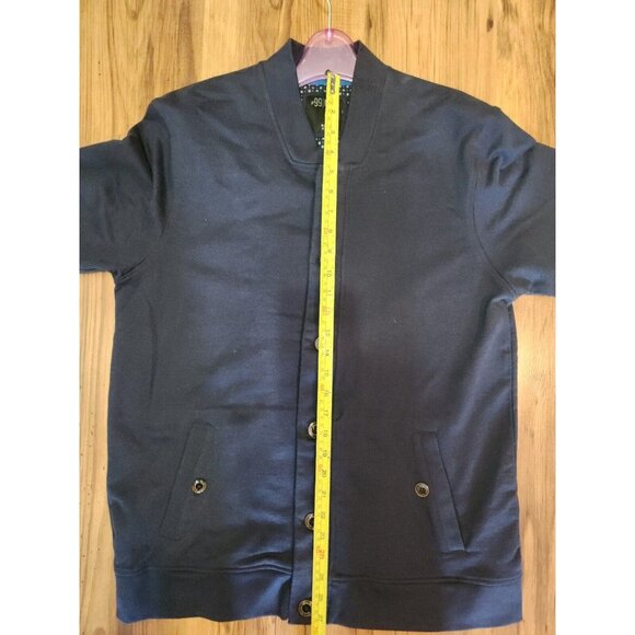 Wayne Gretzky Sweater Full Zip Vest Medium Marine Blue Long Sleeve - Picture 9 of 10